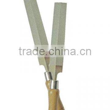 Diamond lozenge type sharpener with Wooden handle