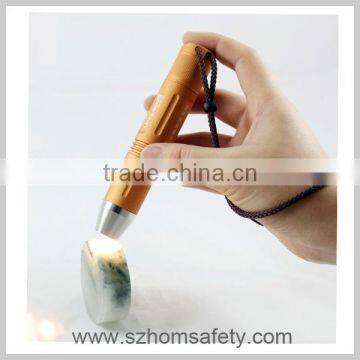 Flashlight yellow color jade gemstone detector sale