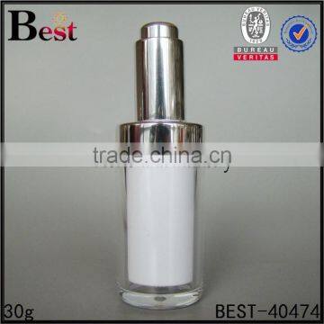 acrylic cosmetic dropper bottle 30ml 50ml 15ml acrylic serum dropper bottle double wall plastic lotion bottle