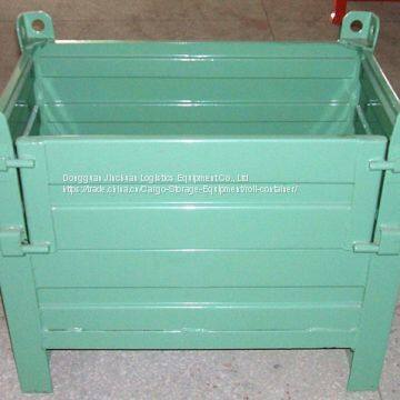 Durable Storage Rigid Pallet Stacking Coated Steel Storage Boxes