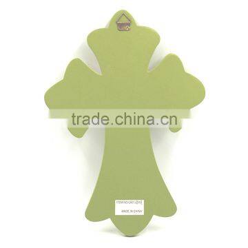 Religious Wooden MDF Resin Bird and Leaf Print Tableware Hanging Unique Wall Crosses photo-4