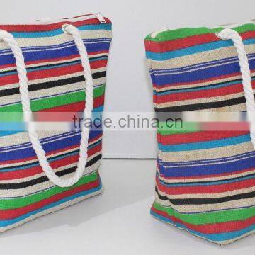 Reusable Waterproof Jute Beach Bag With Custom Printing photo-4