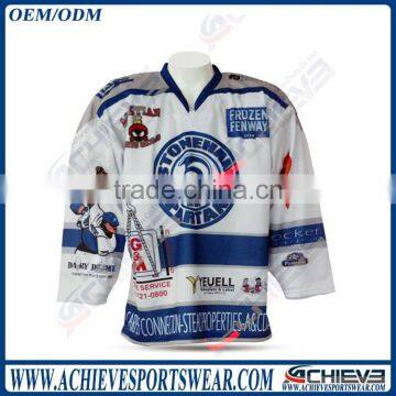 Cheap unique&funny team wholesale blank european custom ice hockey jersey