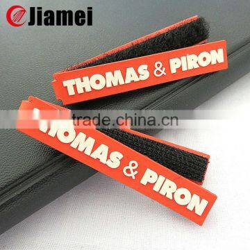 zipper puller type Custom Logo one or two side rubber zip puller