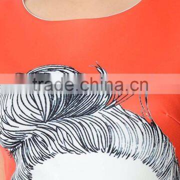 Digital Print High Quality Woman Dress New Design Holiday Dress photo-5