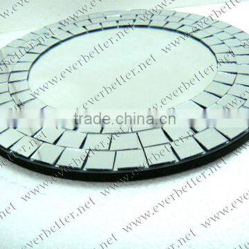 Home Design Decorative Wall Mounted Black Dressing Round Wood Frame Mirror photo-2