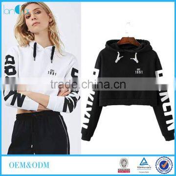 2016 Autumn Women New Fashion Letters Printing Long Sleeve Hooded Sweatshirts