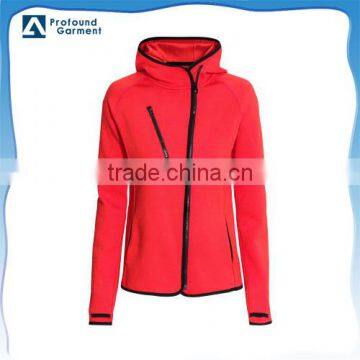 newest fashion women sportswear with front panel zipper design