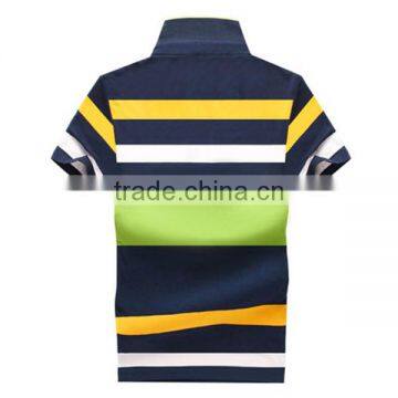 Hot Summer New Cheap Price Wholesale Striped Sport for Men's Uniform Polo Shirt photo-2