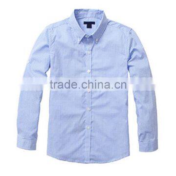 British Style 2017 Spring School Boys Shirt Long Sleeved Cotton Plaid Shirt photo-5
