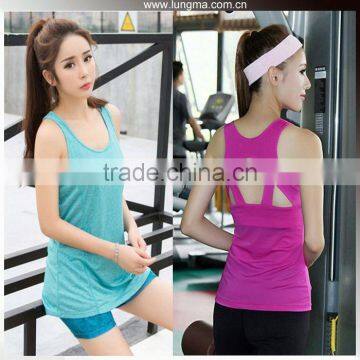 Latest Design Sports Crop Top Ladies Tank Top Women Running Vest Workout Tank Top