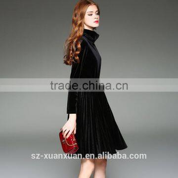 Hot Selling Hig-end Black Long Dress for Ladies2016