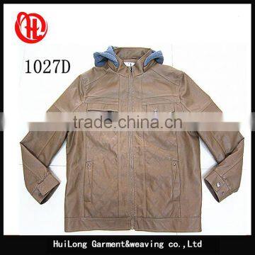 Factory Winter Hoody Jacket Slim Fit Men pu Coat Jacket photo-2