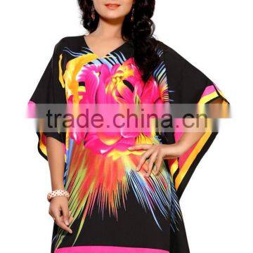 New Design Canvas Crepe Digital Printed Kaftan / Poncho/children kaftan