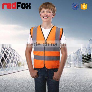 roadwway reflective fluorescent kids safety vest