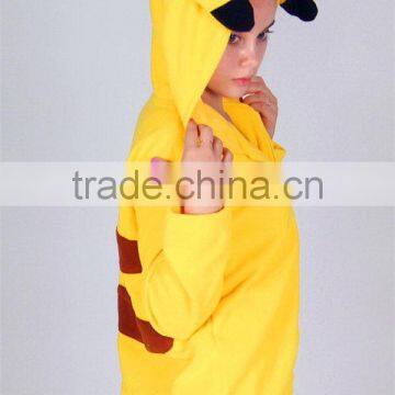 2017 Cheap Yellow Polar Fleece Animal Hoody Women Winter Bomber Jacket Wholesale photo-5