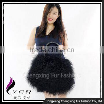 CX-H-24E New Products China Supplier Leather Bag Mongolian Fur Ladies Bags photo-6