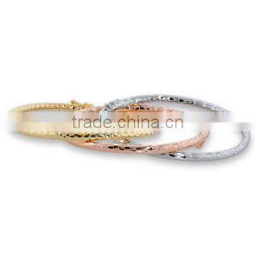 Three Tone Bangles, Gold Plated Bangle, Machine cut Bangle, fashionable bangle, Jewelry Manufacturers