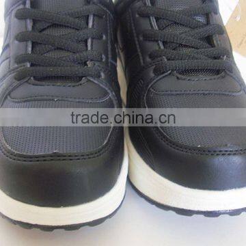 Good Supplier PU Outsole Black Upper Women Shoes With White Sole photo-3
