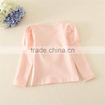 Factory In-stocj Supply Embroidered Undershirts Solid Colors Long Sleeves Girl Undershirt MOQ 5pcs photo-2