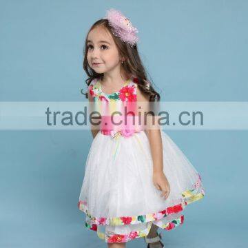 High Quality Cotton Lining Tulle Layered Flower Girl Dress photo-5