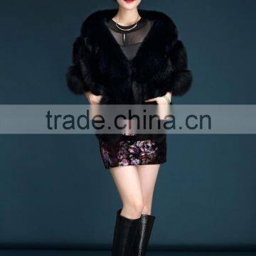 Girl Women's Faux Fur Collar Shawl Grey Color Soft Imitated Fox Fur Scarves Sexy Lady's Winter Fashion Large Shawl Fpc-468 photo-6