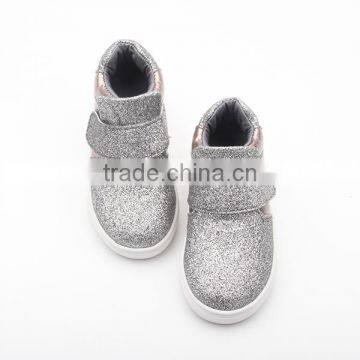 Fashion Girls Bling Bling Leather Rubber Sole Kids Dress Shoes photo-4