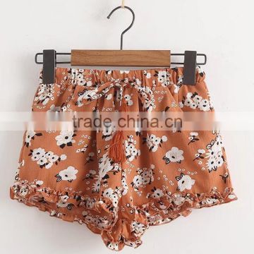 Runwaylover 5298 high quality ladies sexy floral printed shorts