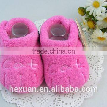 B80001C Winter Thick Baby Indoor Shoes, I Love Mama/Tata,Kids Winter First Walkers,Newborn Warm Shoes, photo-2