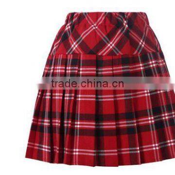 Red Fashional Japan Design School Uniform Skirt