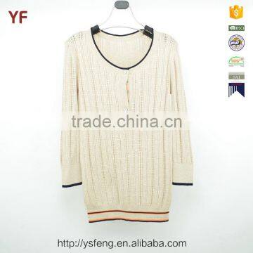 Ladies Winter Long Sweater Design Women Knitted Sweater