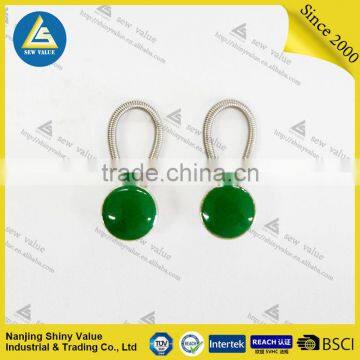 Silver Color Spring Type High Tension Metal Button Collar Extenders in Different Colors Crystal Mounted for Easy Fixing photo-5