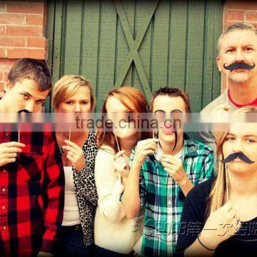 50pcs Party Photo Booth Props Moustache on A Stick Weddings Christmas Birthday Party photo-4