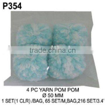 P354 4PC YARN Pom Poms