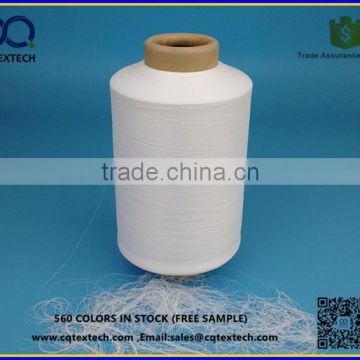 Raw White polyester Weft Yarn for Fabric Label