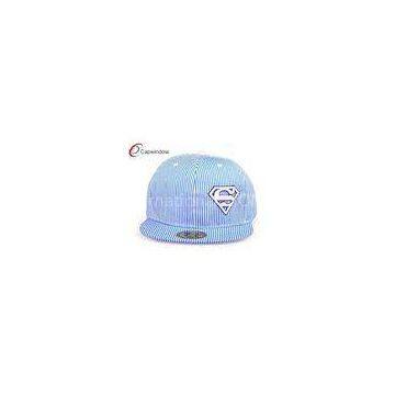 Acrylic Printing Snapback Baseball Caps 3D Embroidery With Sky Blue Ripstop Fabric