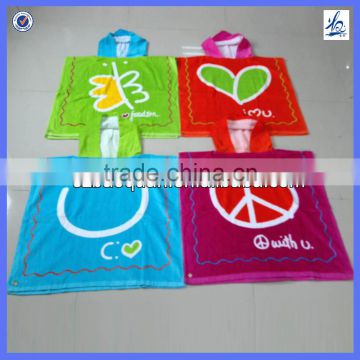 Wholesale china baby hooded towel surf poncho beach kids towel