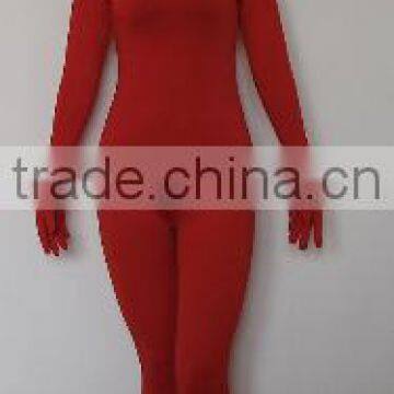 wholesale adult and kids lycra spandex red zentai costume