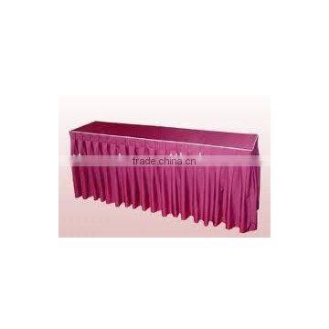 Polyester banquet table skirting rectangular table skirts