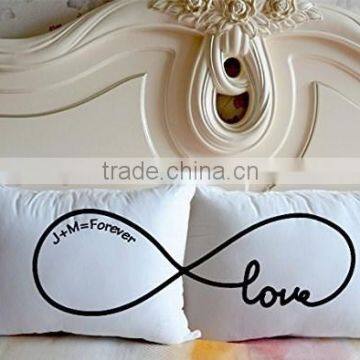 Forever Love Personalized Custom Printed Couple Pillow case for wedding