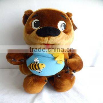 Eating Honey Plush Bear Toys Holding Honey Pot photo-3