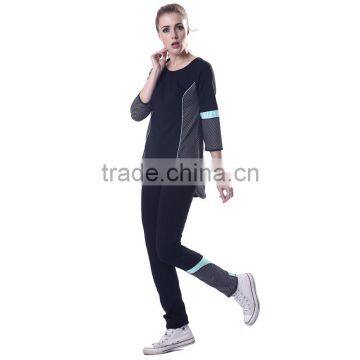 3/4 Sleeve Polyester Fabric for Women Sportswear Suit photo-4