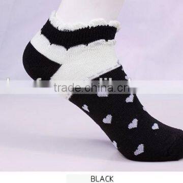 100%cotton Pretty Lace Love Heart Pattern Women Socks photo-2