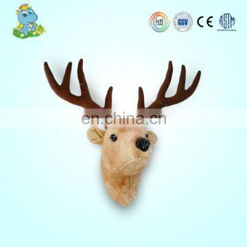 Deer stuffed toy Deer animal head plush wall decoration toys manufacture