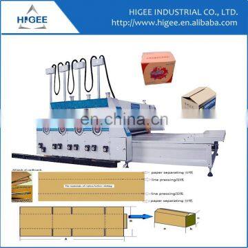 China manufacturers Full-auto and semi-auto carton box machine production line corrugated cardboard printer machine