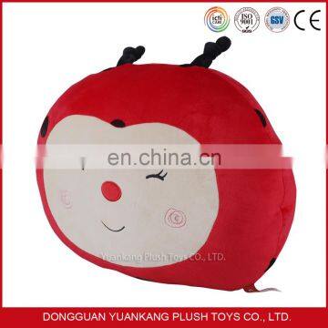 China Wholesale Cute Coccinella Septempunctata Plush Pillow for Baby