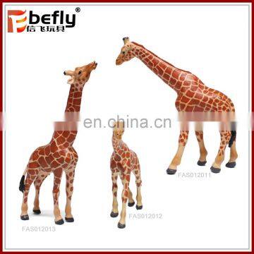 Funny african giraffe model set realistic zoo animals plastic toy