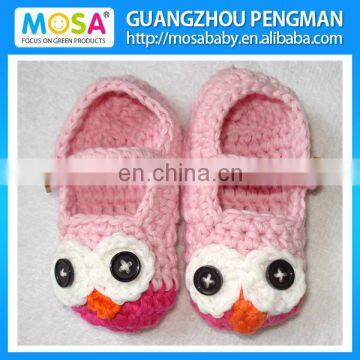 Crochet Baby Girl booties OWL pink Shoes Animal Shoes For Toddler Girl