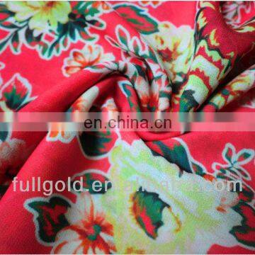 2016 Hot sale 100% polyester for dress /digital print chiffon fabric for dubai lady's summer skirt In Shaoxing