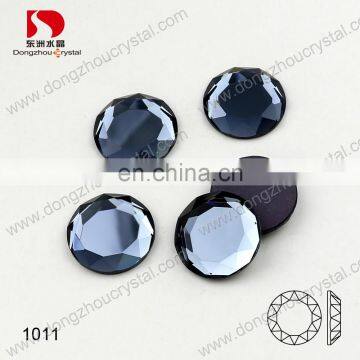 DZ-1011 flat back round glass stones for jewelry making